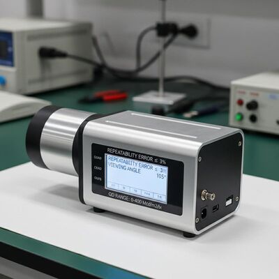 Repeatability measurement error less than or equal to 3 percent Retroreflector Meter with 105 degree viewing angle and QD Measurement range optional 0 400 Mcd M2 lx